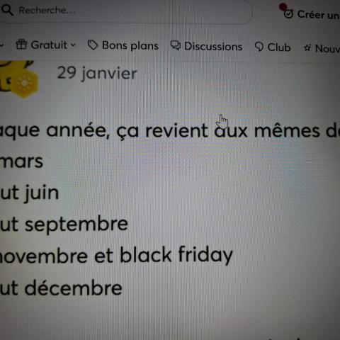 troc de  Dates a noter, sur mytroc