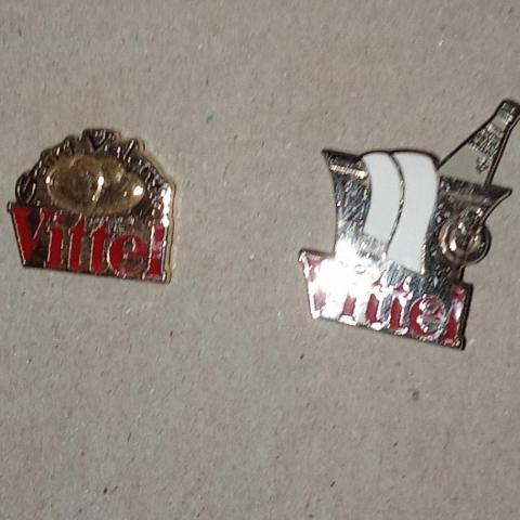 troc de  2 pin's vittel avec attache, sur mytroc