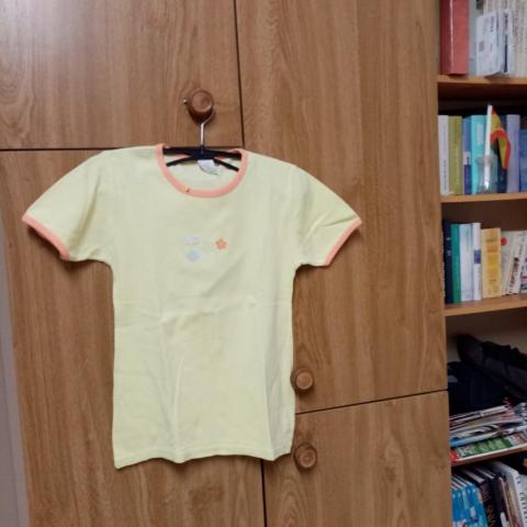 troc de  tee-shirt jaune bordé orange marque influx 14 ans   3 noisettes, sur mytroc