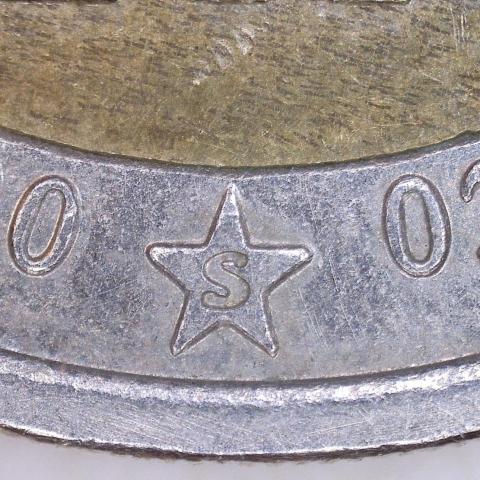 troc de  RARE 2 euros grecque Grèce avec le "S" FINLANDE sur l'étoile 2002, sur mytroc