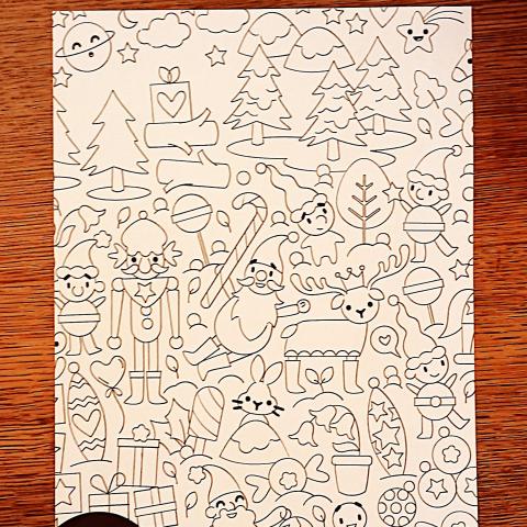 troc de  2 coloriages de Noël., sur mytroc