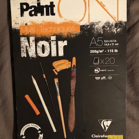 troc de  Pour Sissi : carnet de 20 feuilles Clairefontaine A5 250g/m2 noir, sur mytroc