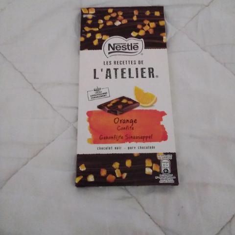 troc de  reserve gribouillette Tablette chocolat l’atelier Nestlé orange confite no2, sur mytroc