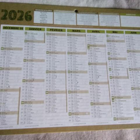 troc de  calendrier, en carton épais, NEUF, sur mytroc