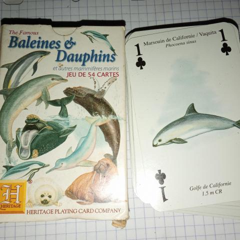 troc de  Jeu 54 cartes baleines et dauphins complet, sur mytroc