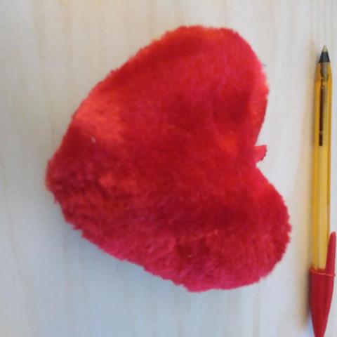 troc de  1 cœur en peluche rouge, sur mytroc