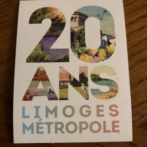 troc de  Magnet 20 ans Limoges métropole, sur mytroc