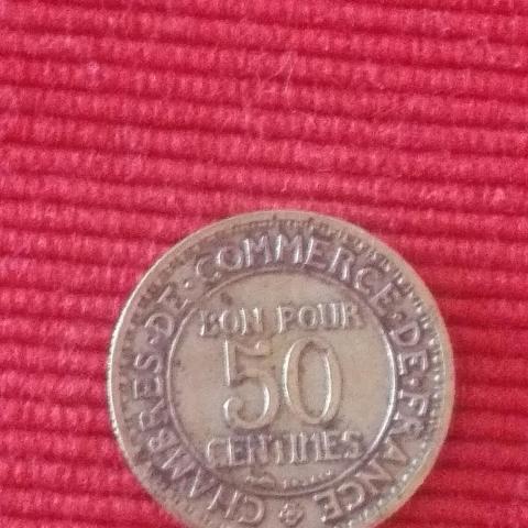 troc de  Pièce bon pour 50 centimes 1924, sur mytroc
