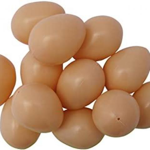 troc de  7 Oeufs en plastique coloris beige, sur mytroc