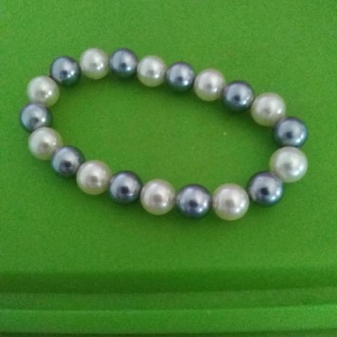 troc de  bracelets perle nacre et argenté, sur mytroc