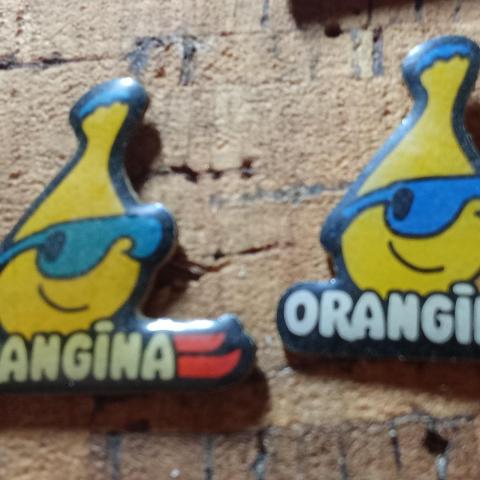 troc de  pin's orangina avec attache, sur mytroc