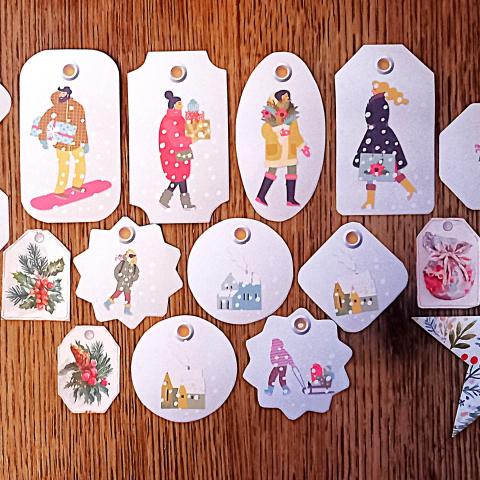 troc de  Etiquettes de Noël recto/verso., sur mytroc