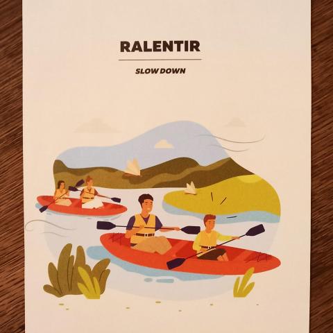 troc de  Affichette "Ralentir"., sur mytroc