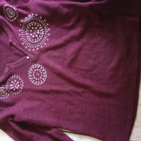 troc de  Pull mauve taille 46/48  marque pulo, sur mytroc