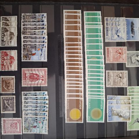 troc de  Timbres d 'Islande - Ice land - Iceland oblitérés quelques neufs, sur mytroc