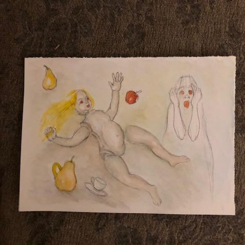 troc de  Dessin Aquarellé original 20,4x14,8cm, sur mytroc