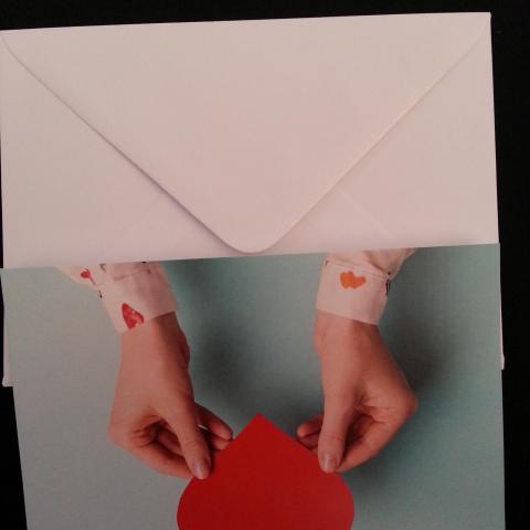 troc de  Carte neuve " Un coeur à offrir" & son enveloppe, sur mytroc