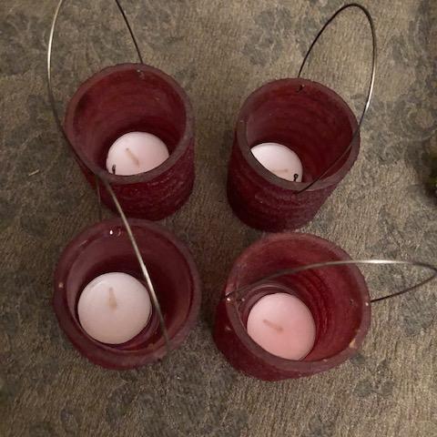 troc de  4 petits lampions bougies à suspendre, sur mytroc