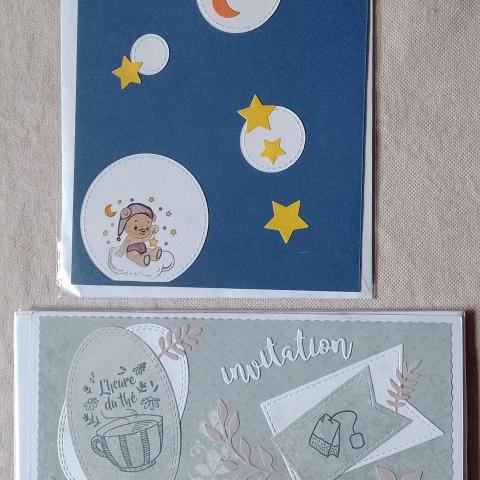 troc de  lot 2 cartes, fait main, très bon état, sur mytroc