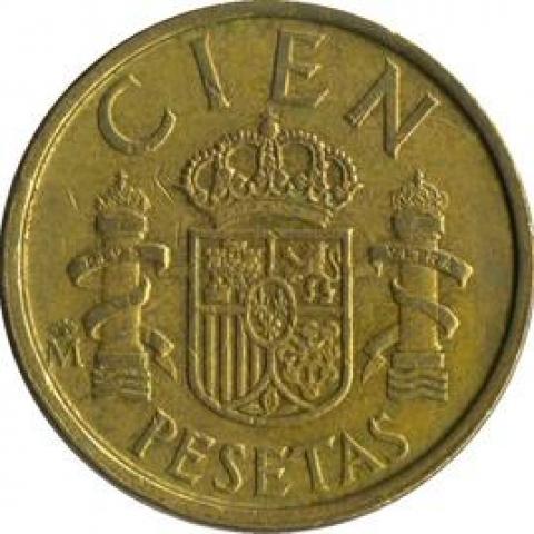 troc de  Numismatique - Pièce 100 Pesetas - Espagne, sur mytroc
