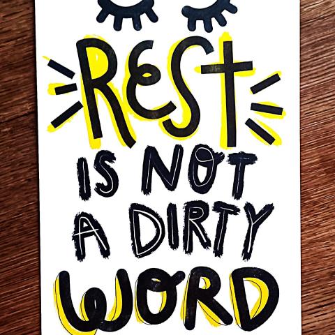 troc de  Affiche "Rest isn't a dirty word"., sur mytroc