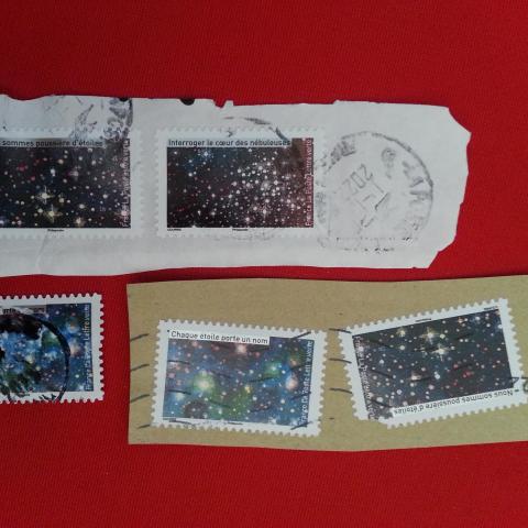 troc de  Réservé /// Lot de 5 timbres " Les étoiles ", sur mytroc
