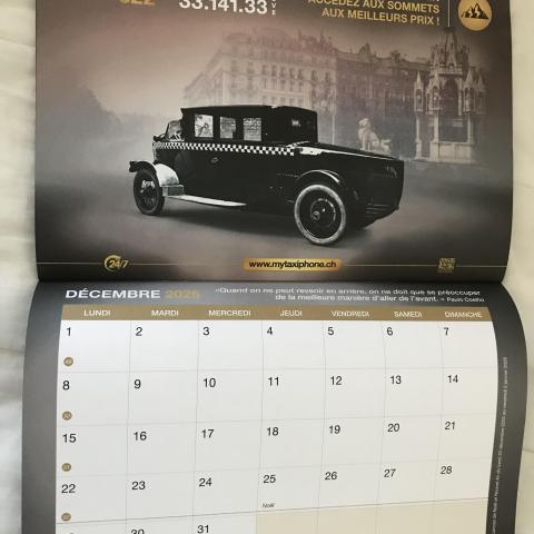 troc de  Calendrier 2025 "automobiles", sur mytroc