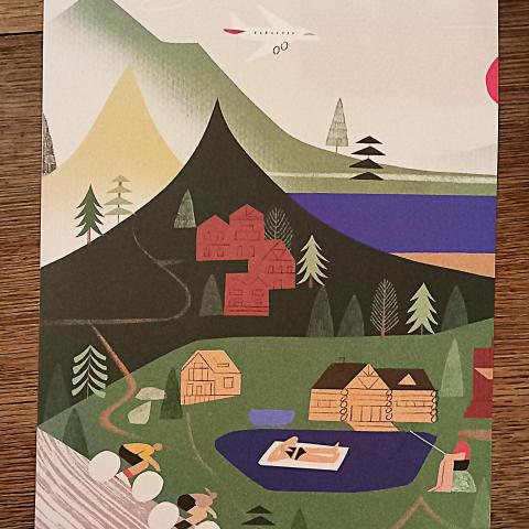 troc de  Affiche "Vacances à la montagne"., sur mytroc