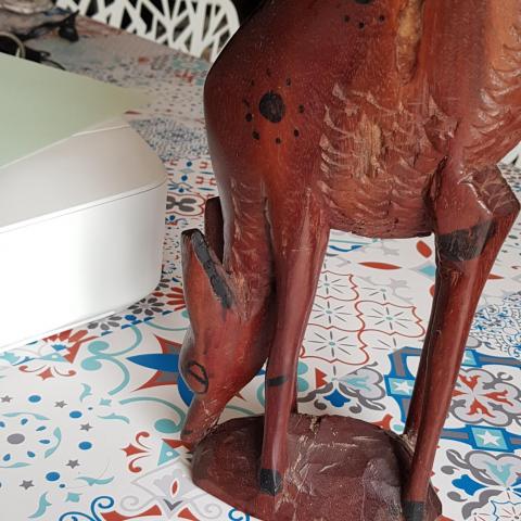 troc de  Statue bois gazelle hauteur 28 cm, sur mytroc