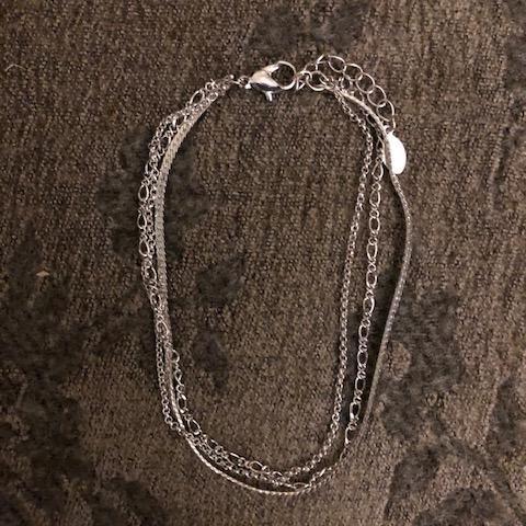 troc de  Bracelet 3 rangs métal argenté, sur mytroc