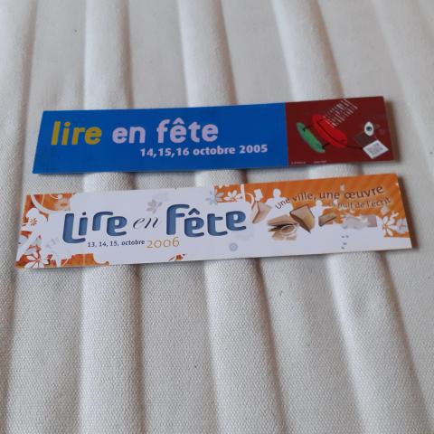 troc de  2 marque pages " lire en fête ", sur mytroc