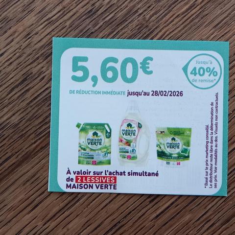 troc de  Bon de réduction MAISON VERTE., sur mytroc