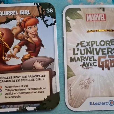 troc de  carte marvel Squirrel Girl N°38 Leclerc 2024, sur mytroc