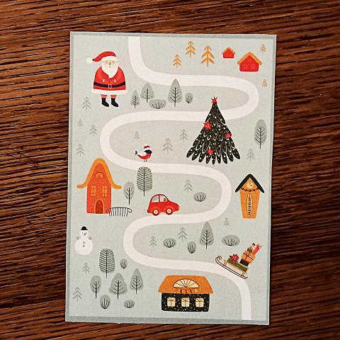 troc de  Carte "Le chemin du Père Noël"., sur mytroc