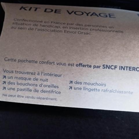 troc de  Kit de voyage SNCF 1, sur mytroc