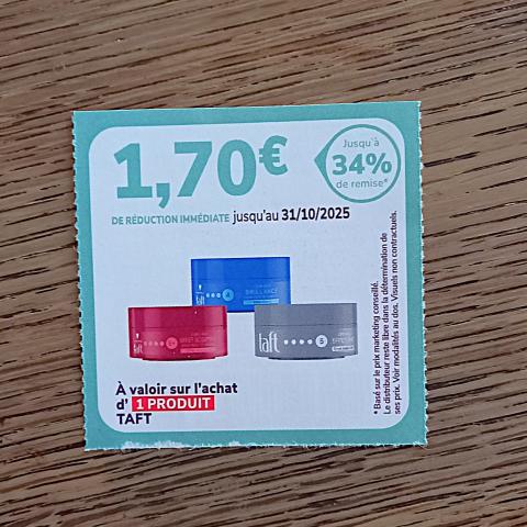 troc de  Bon de réduction TAFT., sur mytroc