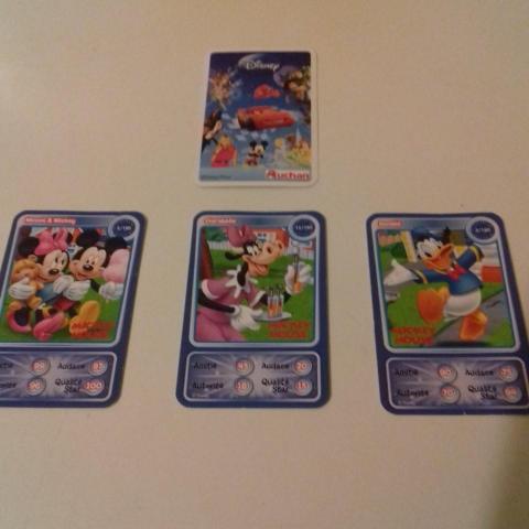 troc de  J'échange 3 cartes "Disney" de Auchan, sur mytroc