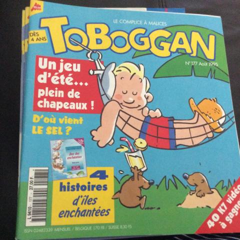 troc de  Revue toboggan des 4 ans n° 177 août 95 jeux d’ete, sur mytroc