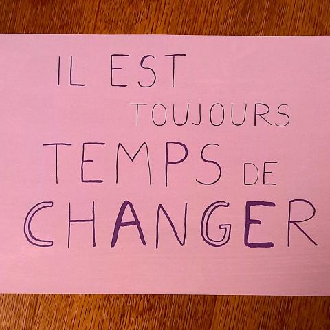 troc de  Affiche "Il est toujours temps de changer"., sur mytroc