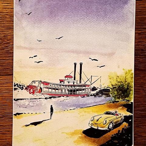 troc de  Affichette "Bateau à vapeur sur le Mississippi"., sur mytroc