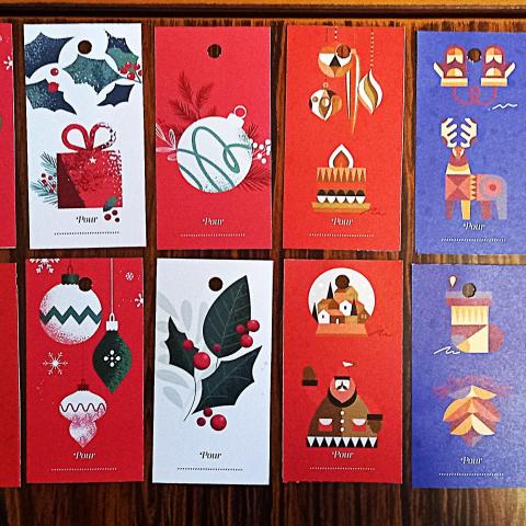 troc de  Etiquettes de Noël recto/verso., sur mytroc