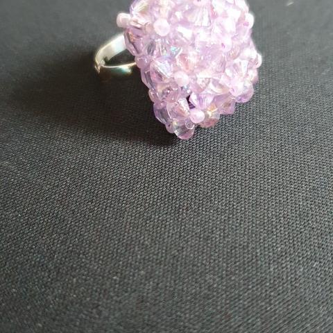 troc de  Bagues en perles violet/rose, sur mytroc
