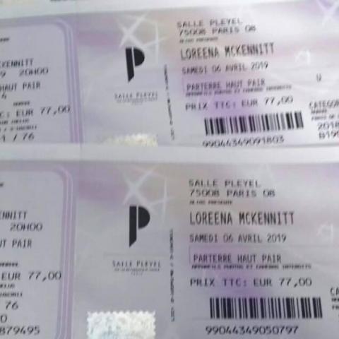 troc de  Echange billets Loreena Mckennitt, sur mytroc