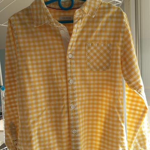 troc de  chemise jaune/blanche à carreaux 8 ans, sur mytroc