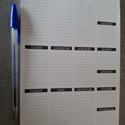 troc de  Liste pour faire les courses, sur mytroc