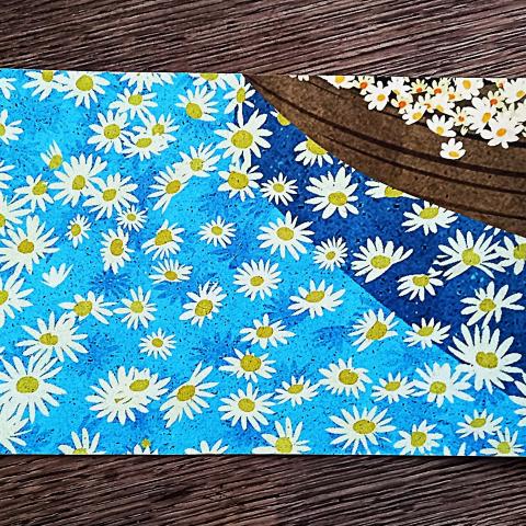 troc de  Grande carte "Marguerites dans la mer"., sur mytroc