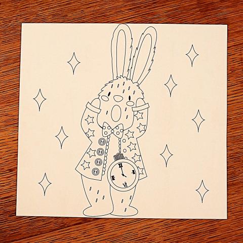 troc de  Coloriage "Lapin blanc"., sur mytroc