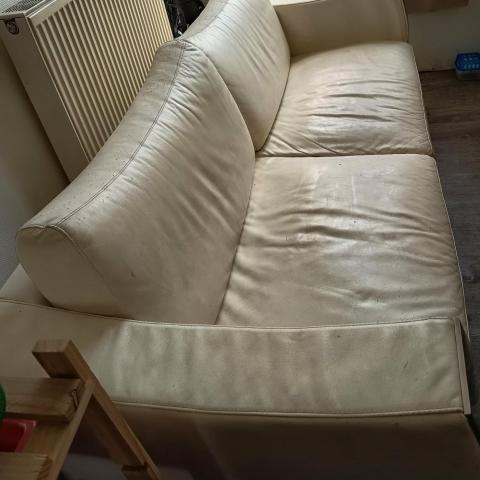 troc de  canapé cuir blanc, sur mytroc