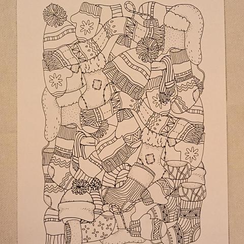 troc de  Coloriage "Vêtements hiver"., sur mytroc