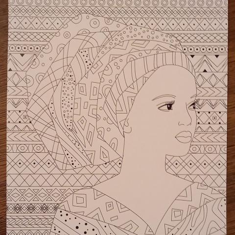 troc de  Coloriage "Femme Africaine"., sur mytroc